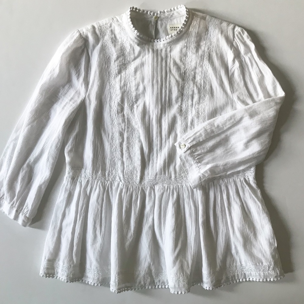 Kate Spade Broome Street Lace Inset Flounce Top